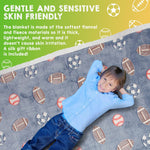 Load image into Gallery viewer, Glow in The Dark Blanket 6 Hours Glow 50 x 60 Inch Blue Flannel Fleece Blanket for Boys Two Sided Soccer Kids Blanket 6 Hours Glow in The Dark Blankets