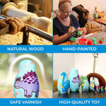 Load image into Gallery viewer, Stacking Dinosaur Nesting Dolls Set 6 pcs Dinosaur Decor for Dinosaur Lovers