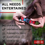 Load image into Gallery viewer, Waterproof Dog Collar Adjustable 17–28 in Neck x 1 3/5 in Wide Buckle & QR Tag Red