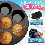 Load image into Gallery viewer, Air Fryer Muffin Pan 3.5 5.8L Compatible 7 Cup Tray Nonstick Silicone Muffin Pans for Baking Air Fryer Silicone Egg Mold with 7.09 x7.09 x0.28 Size Easy Use and Smooth Cleaning Functionality