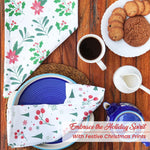 Load image into Gallery viewer, 100% Cotton Kitchen Towels 2 Pack 18 x 28 inch Christmas Flower Printed Dish Towels Hand Towels Boho Tea Towels Multifunctional Stylish Absorbent Quick Dry Soft