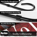 Load image into Gallery viewer, G128 Combo Pack: Garden Flag Stand Black 36x16 Inch & Garden Flag Welcome Sleeping Puppy 12x18 Inch