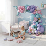 Load image into Gallery viewer, Mermaid Balloon Garland Arch Kit Under the Sea Party Decorations with Pastel Pink Blue Purple Gold Balloons Shell & Tail Foil Balloons Ocean Theme Birthday Baby Shower Décor