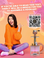 Load image into Gallery viewer, Rose Gold Hookah Set 2 Hose YADO Square Hookah To Go with Hookah Charcoal Holder Heat Management Device and Big Rose Silicone Hookah Bowl and Bag for Shisha Portable Hookah Set with Everything