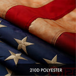 Load image into Gallery viewer, 2 Pack: American USA TeaStained Flag 3x5 Ft ToughWeave Pro Series Embroidered 420D Polyester Embroidered Stars