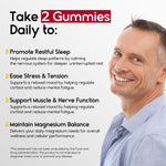 Load image into Gallery viewer, Magnesium Glycinate Gummies 400mg Sleep Gummies for Kids & Adults Magnesium Glycinate Chewable High Absorption for Muscle Recovery Better Sleep & Relaxation Goji Berry Flavor 60 Count
