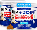 Load image into Gallery viewer, Hemp Hip & Joint Supplement for Dogs 240 Count 2-Pack Glucosamine Chondroitin & MSM