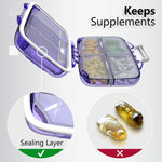 Load image into Gallery viewer, Travel Pill Organizer Moisture Proof Pill Holder Daily Medicine Organizer Box