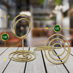 Load image into Gallery viewer, 10 Pack Table Number Holders for Wedding Gold Place Card Holder Table Sign Holders Picture Photo Holders for Tables Mini Table Number Stands Gold Small Gold Table Number Holders Clip Stand