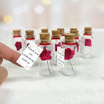 Load image into Gallery viewer, Personalized Wedding Favors for Guests Unique Customized Wedding Party Souvenirs Save the Date Gifts Pack of 10 Creative Bottles (Red Roses Write Your Text Set of 10)