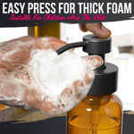 Load image into Gallery viewer, 2Pcs Amber Glass Foaming Soap Dispenser 8.5 oz Amber Glass Soap Dispenser with Pump Compatible with Hand Soap Dish Soap Shampoo and Gel Durable Stylish & Refillable for Bathroom and Kitchen