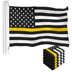 Load image into Gallery viewer, Thin Yellow Line American Flag 3x5 Ft 5Pack Printed 150D Polyester By G128