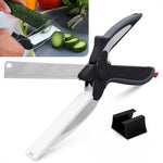 Load image into Gallery viewer, Kitchen Scissors for Food – 2 in 1 Cutting Board Scissors & Knife with Locking Mechanism & Stainless Steel Blades – Multifunctional Kitchen Shears for Effortless Chopping Slicing & Meal Prep