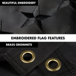 Load image into Gallery viewer, 6 Feet Tangle Free Spinning Flagpole (Black) All Black USA American Flag Brass Grommets Embroidered 3x5 ft (Flag Included) Aluminum Flag Pole