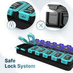 Load image into Gallery viewer, Weekly Pill Organizer 2 Times A Day Airtight Pill Box 7 Day Am Pm Vitamin