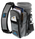 Load image into Gallery viewer, Water Bottle Holder Carrier Bottle Cooler w Adjustable Shoulder Strap Gray 24oz