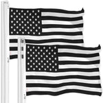 Load image into Gallery viewer, USA Black and White Flag 3x5 Ft 2Pack 150D Printed Polyester By G128