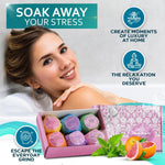 Load image into Gallery viewer, Bath Bombs Gift Set 6 Bubble Bath Fizzies (6 x 2oz) with Natural Dead Sea