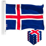 Load image into Gallery viewer, Iceland Icelandic Flag 3x5 Ft 5Pack 150D Printed Polyester By G128