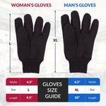 Load image into Gallery viewer, ABC PACK & SUPPLY Brown Jersey Gloves for Men and Women. Brown Jersey Work Gloves. Polyester and Cotton Garden Gloves