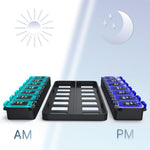 Load image into Gallery viewer, Weekly Pill Organizer 2 Times A Day Airtight Pill Box 7 Day Am Pm Vitamin