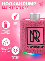 Load image into Gallery viewer, Silver Mini Hookah Pump Hookah Starter with 1000 mAh Rechargeable Battery Kit