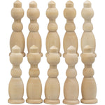Load image into Gallery viewer, 10 pcs Unfinished Wood Chess Pieces King Paint Your Own DIY Chess Keychain