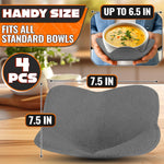 Load image into Gallery viewer, 4 Pcs Microwave Bowl Holders for Hot Food – 7.5 Gray Microwave Bowl Cozy Holders for Safe & Easy Handling of Hot Bowls Saucers & Cups – Machine Washable Soft Textured Fabric for Hand Protection