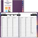 Load image into Gallery viewer, 2026 Appointment Book Planner 8.5 x 11 inch Large Purple Tabbed Daily Hourly Weekly Planner Schedule Book 15 Minute time Slots Business & Personal Planner Jan 2026 Dec 2026 Purple