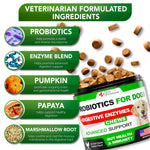 Load image into Gallery viewer, Probiotics for Dogs 120 Chews Digestive Enzymes Itchy Skin Support