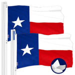 Load image into Gallery viewer, G128 2 Pack: Texas TX State Flag 1x1.5 Ft ToughWeave Series Embroidered 300D Polyester Embroidered Design, Indoor/Outdoor, Brass Grommets