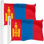 Load image into Gallery viewer, 2 Pack Mongolia Mongolian Flag 3x5 Ft LiteWeave Pro Series Printed 150D