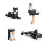 Load image into Gallery viewer, PIXIO Black & White Animals 195 Magnetic Blocks in 4 Colors Free App