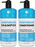 Load image into Gallery viewer, Moisturizing Shampoo and Conditioner Set Sulfate Free Care for Women and Men Hydrating Deep Moisture Duo with Shea Butter Salon Grade Color Safe Ideal for Curly Hair and Dry Split Ends