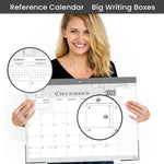 Load image into Gallery viewer, Desk Calendar 2024 17x12 Wall Calendar Thick Paper & Notes Section Runs from December 2023 December 2024 (Gray)