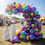 Load image into Gallery viewer, Balloon Garland Arch Kit 146 Pcs Hot Pink Metallic Purple Purple Cream Beige Yellow & Confetti Balloons for Baby Shower Birthday Gender Reveal Wedding Party DIY Kit