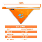 Load image into Gallery viewer, Reflective Dog Bandana Hi-Vis S Size 10 in Neck Orange