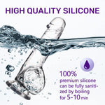 Load image into Gallery viewer, Realistic Dildo 9.5” Clear Suction Dildo Cup for Hands Free for Women for G Spot