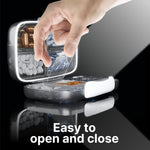 Load image into Gallery viewer, Travel Pill Organizer Airtight Medicine Case for Traveling Grey Plastic Holder