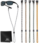 Load image into Gallery viewer, Eyeglasses String Holder Strap 5 Cords 29 inch Eyeglass Chain for Men Women Glasses Lanyard Holders Around Neck Sports Orange White