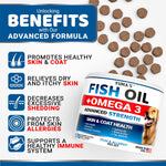 Load image into Gallery viewer, Omega-3 Fish Oil for Dogs 170 Chews Skin & Coat Supplement