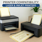 Load image into Gallery viewer, 100 Certificate Paper 8.5 x 11 for Printing Blank Certificate Papers for Award Certificates Diploma Paper Premium Gold Foil Award Papers Cardstock for Awards Certificates Graduation
