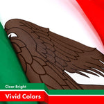Load image into Gallery viewer, G128 5 Pack: Mexico Mexican Flag 2x3 Ft LiteWeave Pro Series Printed 150D Polyester Country Flag, Indoor/Outdoor, Vibrant Colors, Brass Grommets, Thicker and More Durable Than 100D 75D Polyester