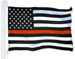 Load image into Gallery viewer, G128 Thin Orange Line American Flag 150D Polyester 3x5 FT Printed Flag Honoring Men Women Search and Rescue Brass Grommets Indoor/Outdoor Much Thicker More Durable Than 100D 75D Polyester