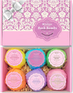 Load image into Gallery viewer, Bath Bombs Gift Set 6 Bubble Bath Fizzies (6 x 2oz) with Natural Dead Sea