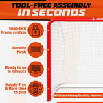 Load image into Gallery viewer, Metal Street Hockey Goal 28x20 inch Heavy Duty Steel Frame with Net Outdoor Hockey Net for Youth & Adults Ball Roller & DEK Hockey Practice Goal Easy Assembly