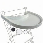 Load image into Gallery viewer, High Chair Tray for Stokke Tripp Trapp Gray No Baby Set Needed Suction Surface Snap on BPA Free