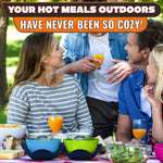 Load image into Gallery viewer, 4 Pcs Microwave Bowl Cozy Holders – Deep Navy Blue Microwave Bowl Holders for Hot Food Protect Hands from Hot Dishes – Soft & Heat Resistant Fabric for Safe Heating & Convenient Use in the Kitchen