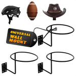 Load image into Gallery viewer, 3Pcs Wall Hat Holder Helmet Stand Black Metal Baseball Hat Organizer Hat Rack Helmet Holder Wall Mount Closet Storage Wig Stand Home Organization Motorcycle Helmet Accessories Cowboy Hat Rack