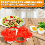 Load image into Gallery viewer, Hard Boiled Silicone Egg Cooker Without the Shell as seen on TV Non Stick Egg Poacher with Holder